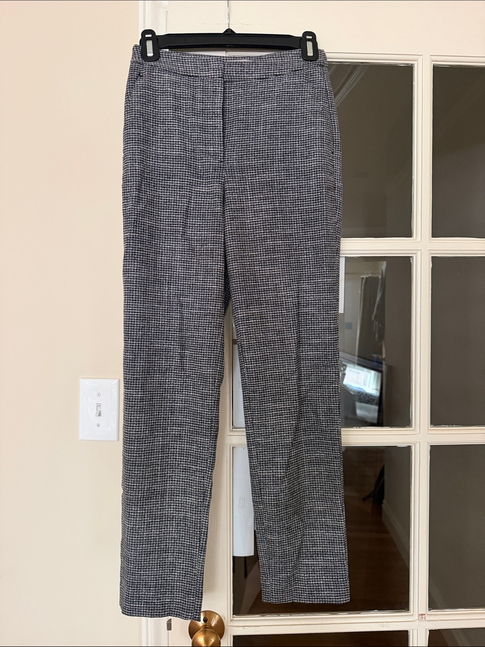 H&M Black & White Micro-Houndstooth Men's Dress Pants